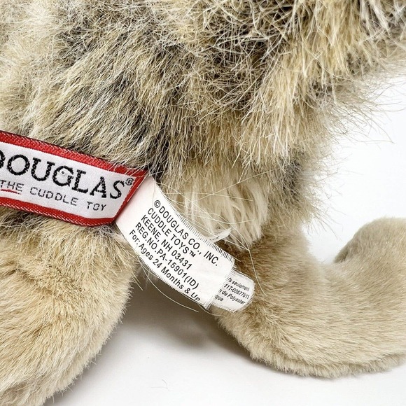 Douglas The Cuddle Toy Plush Wolf Dog Tyson 1836 Brown Brindle Puppy 15" Inches - Picture 8 of 10